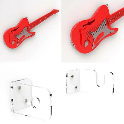 Guitar Wall Bracket Acrylic Guitar Hanger Perspex Guitar Display Stand Holder>K7 • $9.15